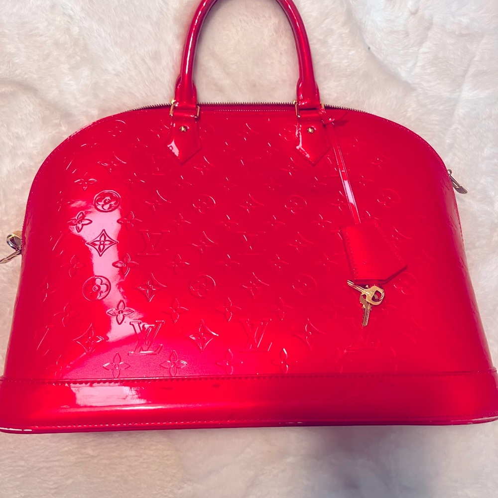 RARE! Rose Pink Louis Vuitton Vernis ALMA BAG